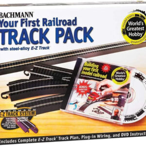 Bachmann Trains Snap-Fit E-Z Track HO Scale Track Pack - Steel Alloy Rail with Black Roadbed, White Medium