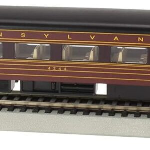 Bachmann Trains HO Scale 85' Smooth-Side Coach Car - PRR #4244 with Illuminated Interior