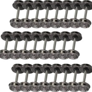 24-Piece HO Scale 1:87 Metal Wheel Set (33-Inch) for Model Trains - DC Compatible - Model C8725