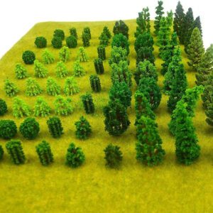 70-Piece Miniature Tree Set for Train Scenery and Diorama Landscaping - Artificial Wargame and Railroad Model Trees