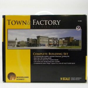 Woodland Scenics N Scale Town and Factory Building Set