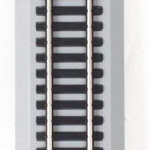 Bachmann Trains Snap-Fit E-Z Track 9-Inch Straight Track (4-Pack) - Nickel Silver Rail with Gray Roadbed - HO Scale