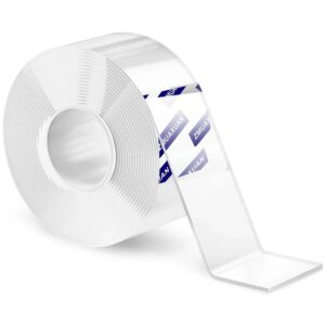 Professional-Grade Clear Nano Double-Sided Tape for Mounting and Adhesive Solutions, Reusable Thick Gel Strips for Photos, Posters, and Carpeting