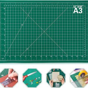 Anezus Self-Healing Double-Sided Rotary Cutting Mat, 12 x 18 Inches, 5-Ply Craft Board for Sewing, Scrapbooking, and Fabric Projects