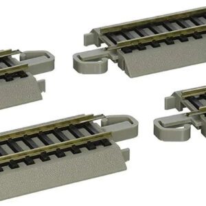 Bachmann Trains Snap-Fit E-Z Track 3-Inch Straight Track (Pack of 4) - Nickel Silver Rail with Gray Roadbed - HO Scale