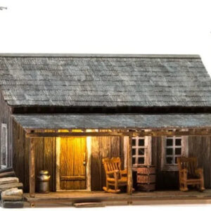 HO Scale Rustic Cabin Model by Woodland Scenics