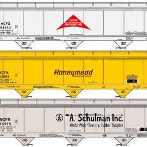 8176 ACF Covered Hopper 3-Car Set by Private Owner