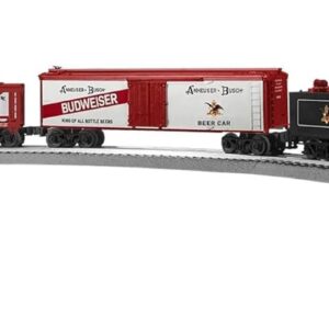 Lionel Anheuser Busch Budweiser Electric O Gauge Train Set Featuring Bluetooth 5.0 and Remote Control