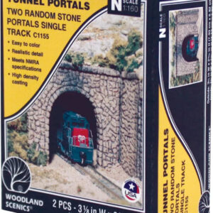 N Scale Random Stone Tunnel Portals by Woodland Scenics