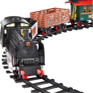 Amazon Basics Remote Control Steam Engine Model Train Set