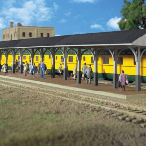Walthers Cornerstone Series HO Scale Wood Station Shed and Platform Kit