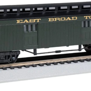 Bachmann HO Scale Old-Time Passenger Cars with Rounded-End Clerestory Roof for Model Train Enthusiasts
