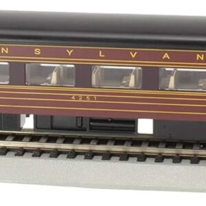 Bachmann 85' Smooth-Side Coach Car with Illuminated Interior - PRR #4251 for HO Scale Enthusiasts