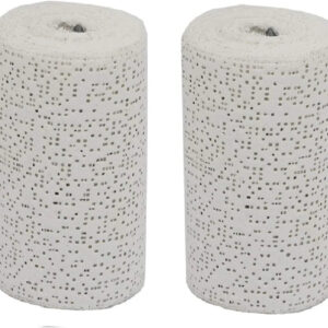 2-Pack of 6-Inch x 15-Feet White Plaster Cloth Gauze Bandage Rolls for Art, Body Casting, Mask Making, Sculpture, and Crafting Applications