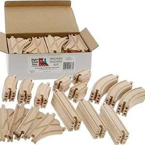 52-Piece Wooden Train Track Set -