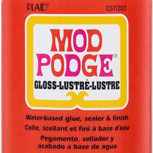 ModPodge Gloss Sealer, Adhesive & Finish - Versatile All-In-One Craft Solution, Quick-Drying, Easy to Clean, Suitable for Wood, Paper, Fabric & More, Non-Toxic, Made in USA, 16 Oz., Single Pack