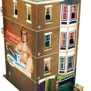O Scale Apartment Building Cardboard Model Kit for Urban Railroad Scenarios