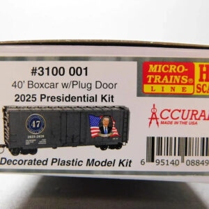 Micro-Trains LINE HO Scale 40' Boxcar Kit - Donald Trump 2025 Presidential Edition 3100001