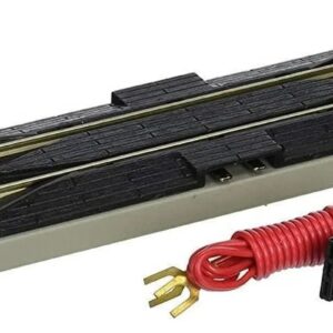 Bachmann Trains Snap-Fit E-Z Track 9-Inch Straight Terminal Rerailer with Wire - Nickel Silver Rail and Gray Roadbed - HO Scale