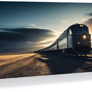 Train Dawn's Solitude 68 - Large 40x16 Wall Art Print for Home Decor