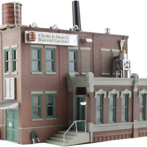 Clyde & Dale's Barrel Factory Model in N Scale by Woodland Scenics