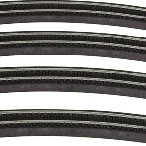 Bachmann Trains Snap-Fit E-Z Track 18-Inch Radius Curved Track Set (4-Pack) - Steel Alloy Rail with Black Roadbed - HO Scale