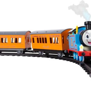 Mattel Thomas & Friends Remote-Controlled Battery-Powered O Gauge Toy Train Set with Authentic Sound Effects, Lights, and Water Vapor Smoke for Children Ages 4 and Up