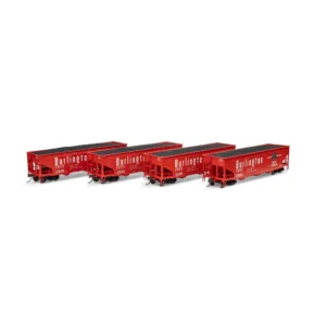 HO Scale 40′ Offset Coal Hopper with Load, CB&Q #2, Model ATH33082