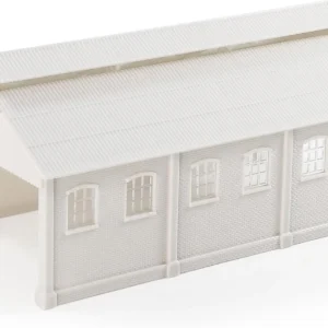 N Scale Painted Service Shop Maintenance Building for Model Railroads - Not-Built Loco JZN5531SR (Red)