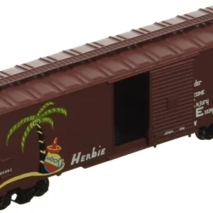 Bachmann 17060 N Scale AAR 40' Steel Boxcar - Ready to Run - Silver Series - Missouri Pacific #Herb-1 (Boxcar Red, Herbie Safety Car)