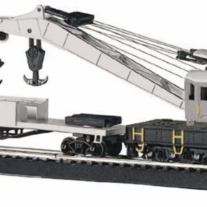Bachmann HO Scale Crane Car with Boom for Maintenance of Way