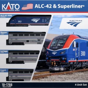 Embark on Epic Journeys with the KATO 10-1788 N Gauge Amtrak ALC-42 and Superliner 4-Car Model Train Set