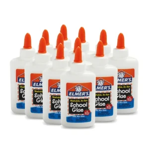 Elmer's Non-Toxic Washable Liquid School Glue - 4 Ounces Each, 12 Count - Suitable for Classroom, Home, and Office Applications