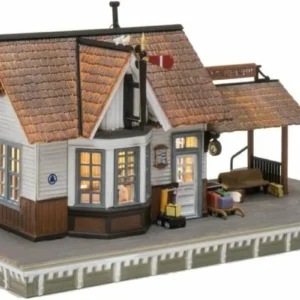 Charming WDS4942 N Scale Depot Model for Realistic Railway Layouts