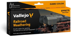 Vallejo – Game Color Railroad Weathering Set | Set for Modeling Acrylic Paints | 8 Bottles X 18 Ml (0.60 Fl.Oz.)